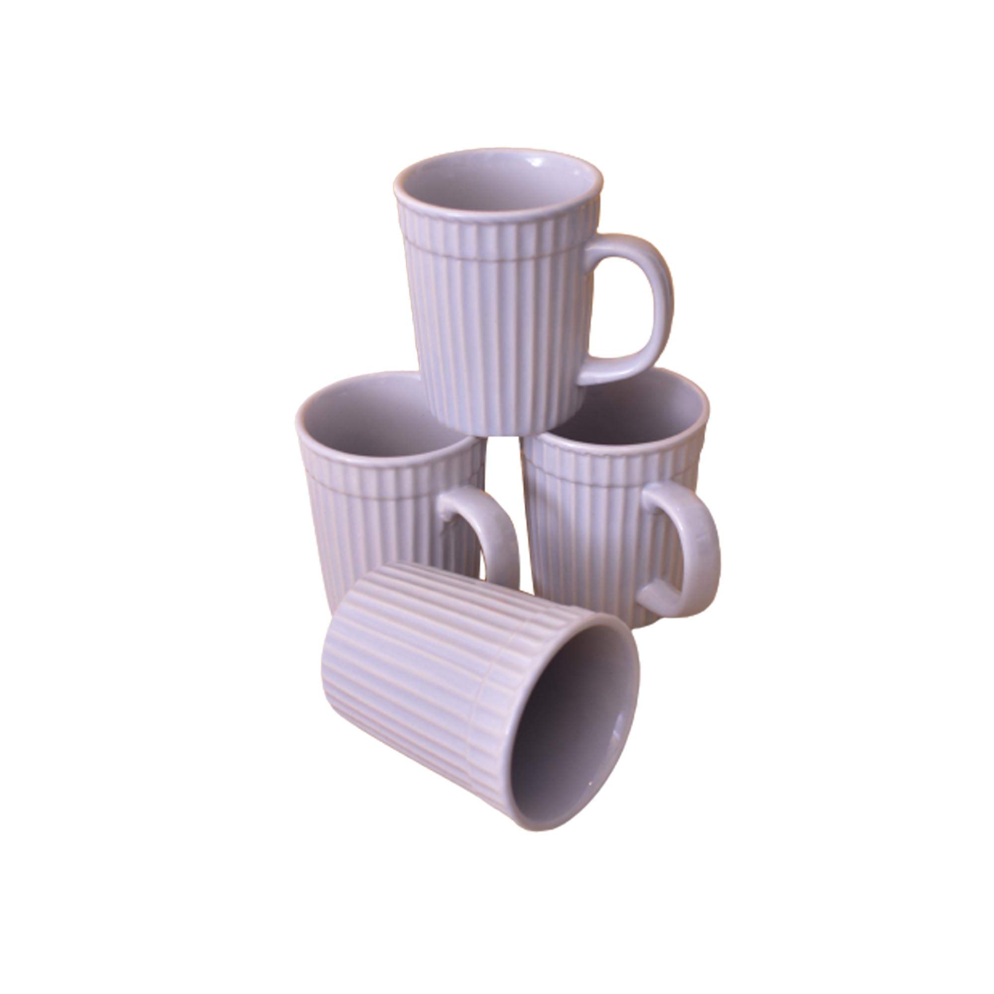Kunhar Ceramic Coffee Mugs - 4 Piece, Baby Blue, 290ml