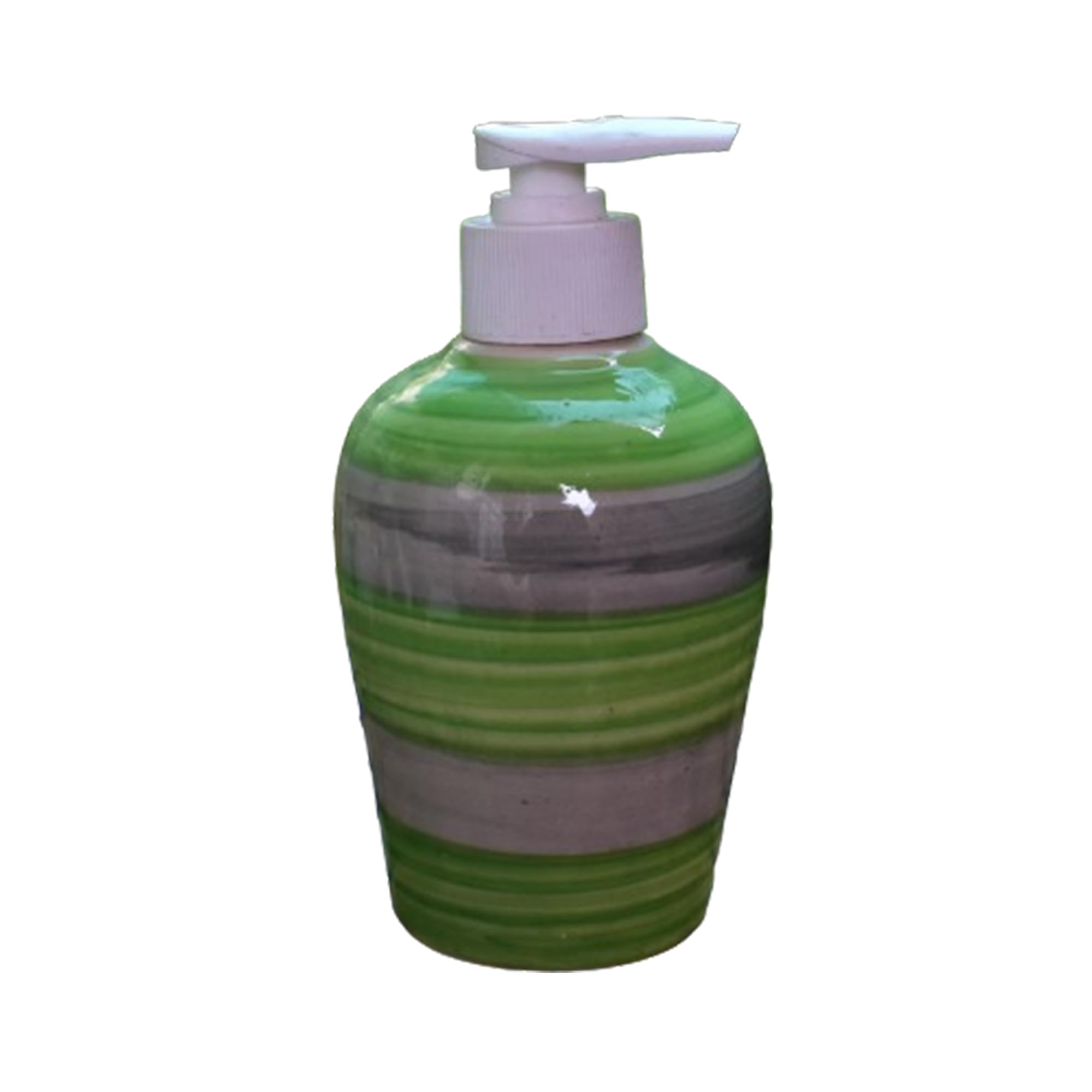 KunhaR Ceramic Long-Lasting Liquid Handwash Soap Dispenser for Bathroom | Handwash Bottle for Kitchen | Soap Dispenser for Wash Basin | Bathroom Accessories | 300 ml, Forest Green