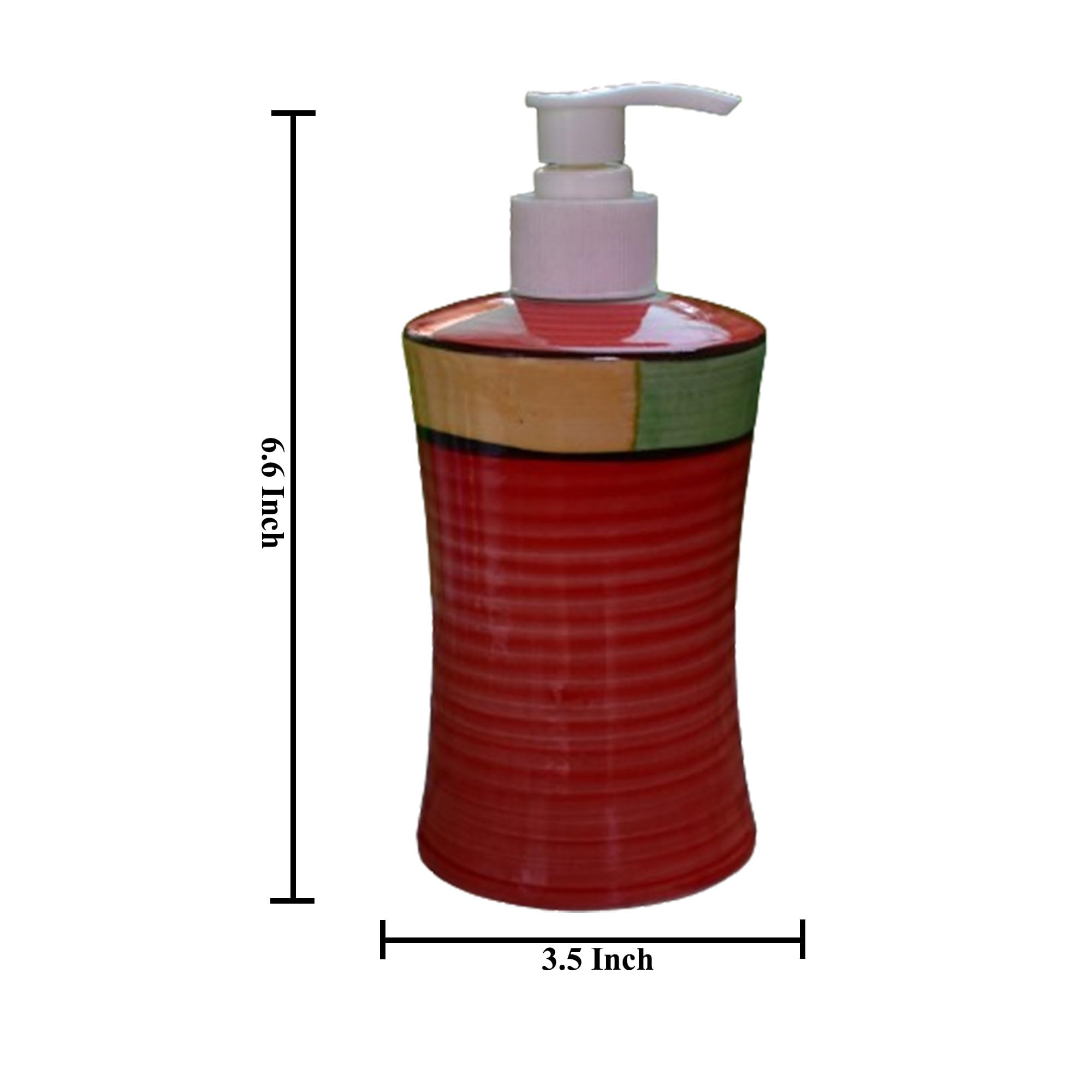 KunhaR Ceramic Long-Lasting Liquid Handwash Soap Dispenser for Bathroom | Handwash Bottle for Kitchen | Soap Dispenser for Wash Basin | Bathroom Accessories | 300 ml, Halloween Orange