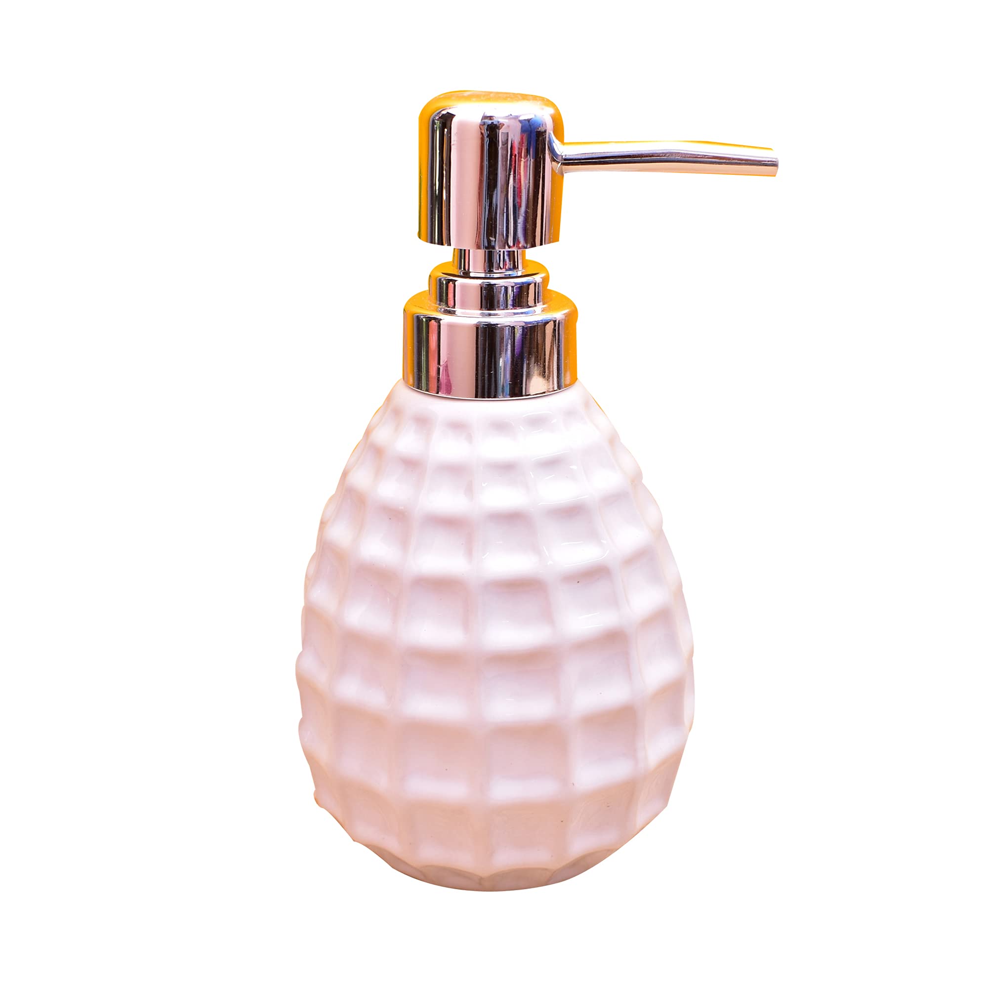 KunhaR Ceramic Liquid Soap Dispenser, 400 Ml, White