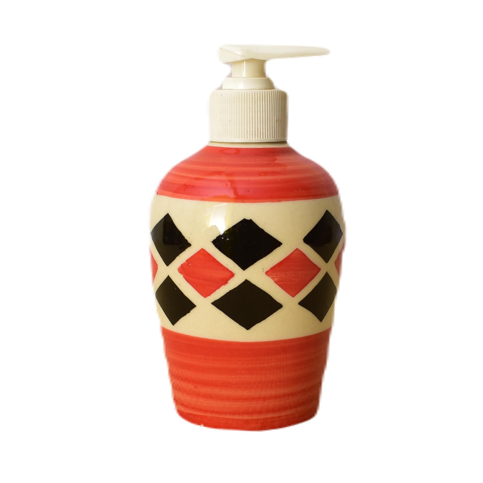 KunhaR Ceramic Long-Lasting Liquid Handwash Soap Dispenser for Bathroom | Handwash Bottle for Kitchen | Soap Dispenser for Wash Basin | Bathroom Accessories | 300 ml, Red Berry, 2 Pieces