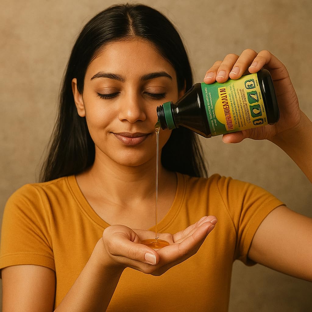 Maha Bhringraj Hair Oil 500ml | With Coconut Oil, Tea Oil, Bhringraj, Brahmi, Amla, Hirda, Behda &amp; Ayurvedic Herbs | Hair Growth &amp; Scalp Nourishment