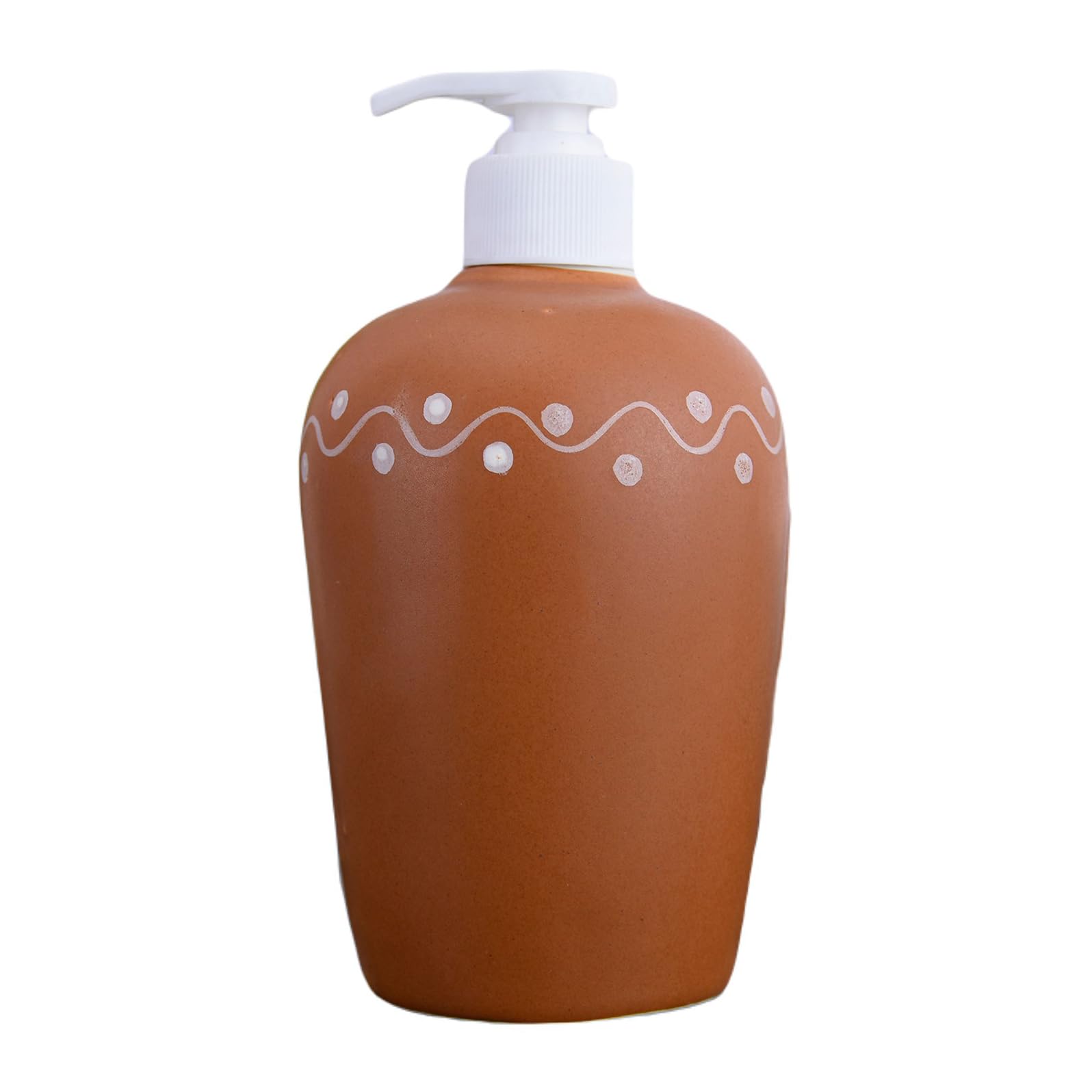 KunhaR Ceramic Liquid Soap Dispenser - Terracotta, 450ml, 2 Pieces