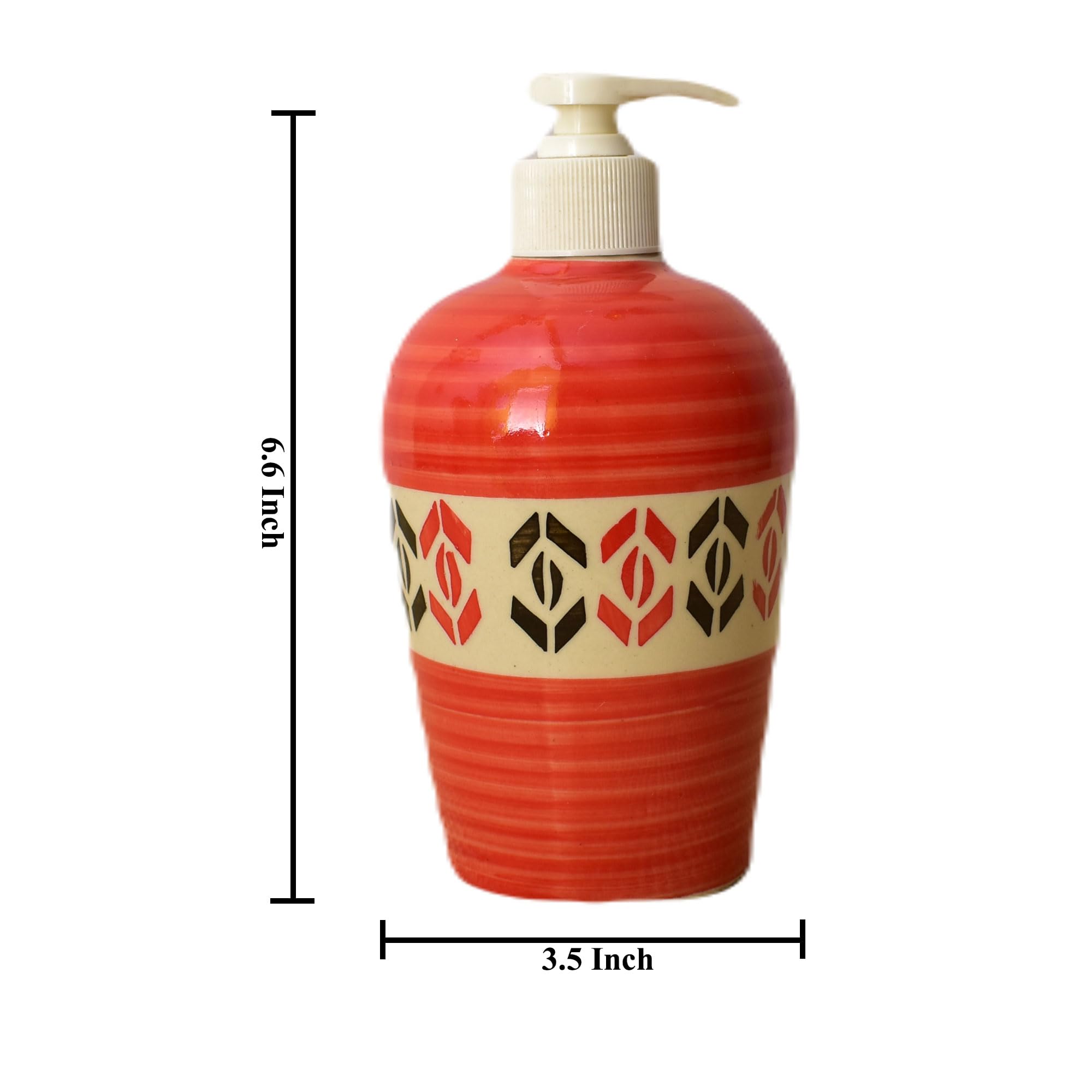 KunhaR Ceramic Long-Lasting Liquid Handwash Soap Dispenser for Bathroom | Handwash Bottle for Kitchen | Soap Dispenser for Wash Basin | Bathroom Accessories | 450 ml, 2 Pieces, Jasper