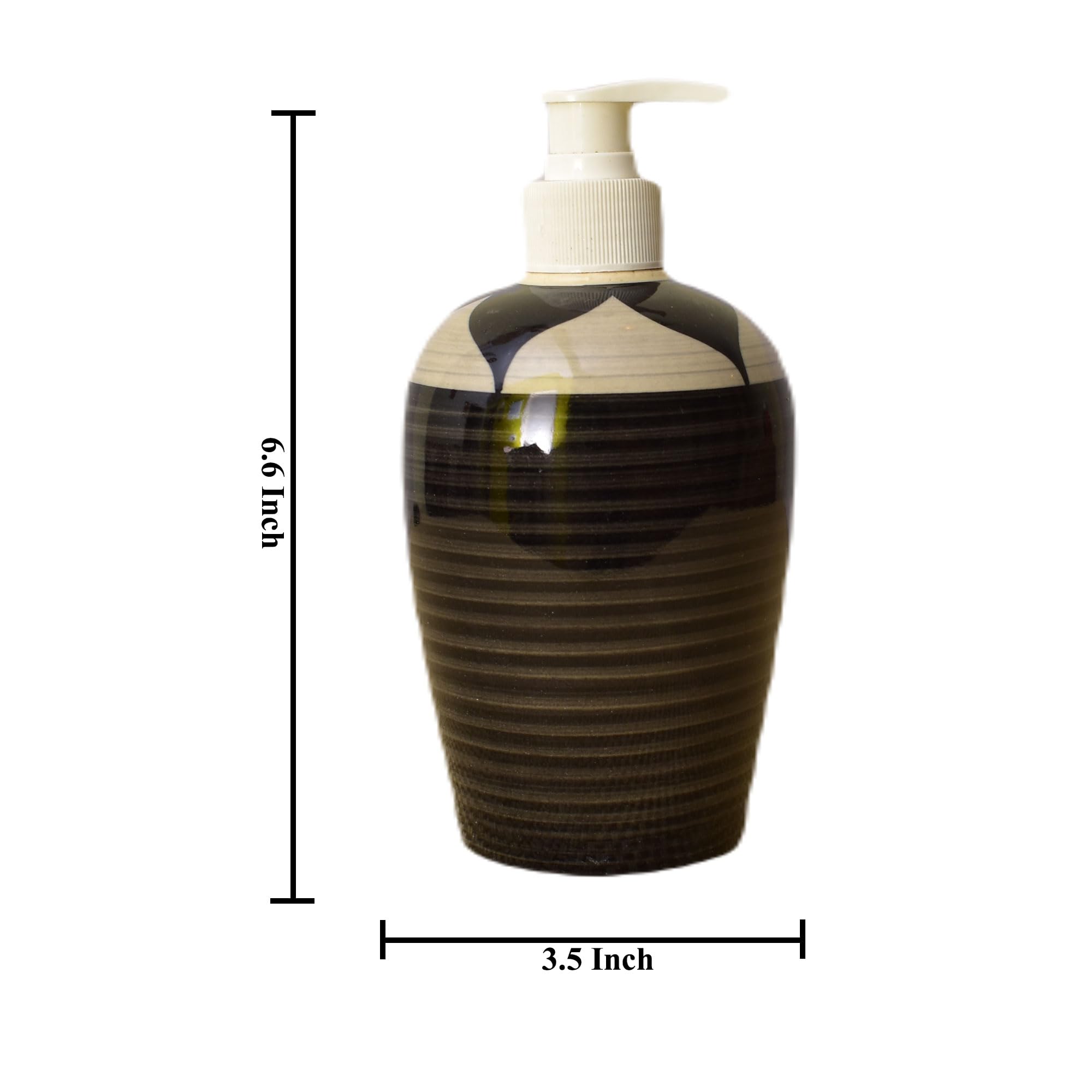 KunhaR Ceramic Long-Lasting Liquid Handwash Soap Dispenser for Bathroom | Handwash Bottle for Kitchen | Soap Dispenser for Wash Basin | Bathroom Accessories | 450 ml, 2 Pieces, Graphite