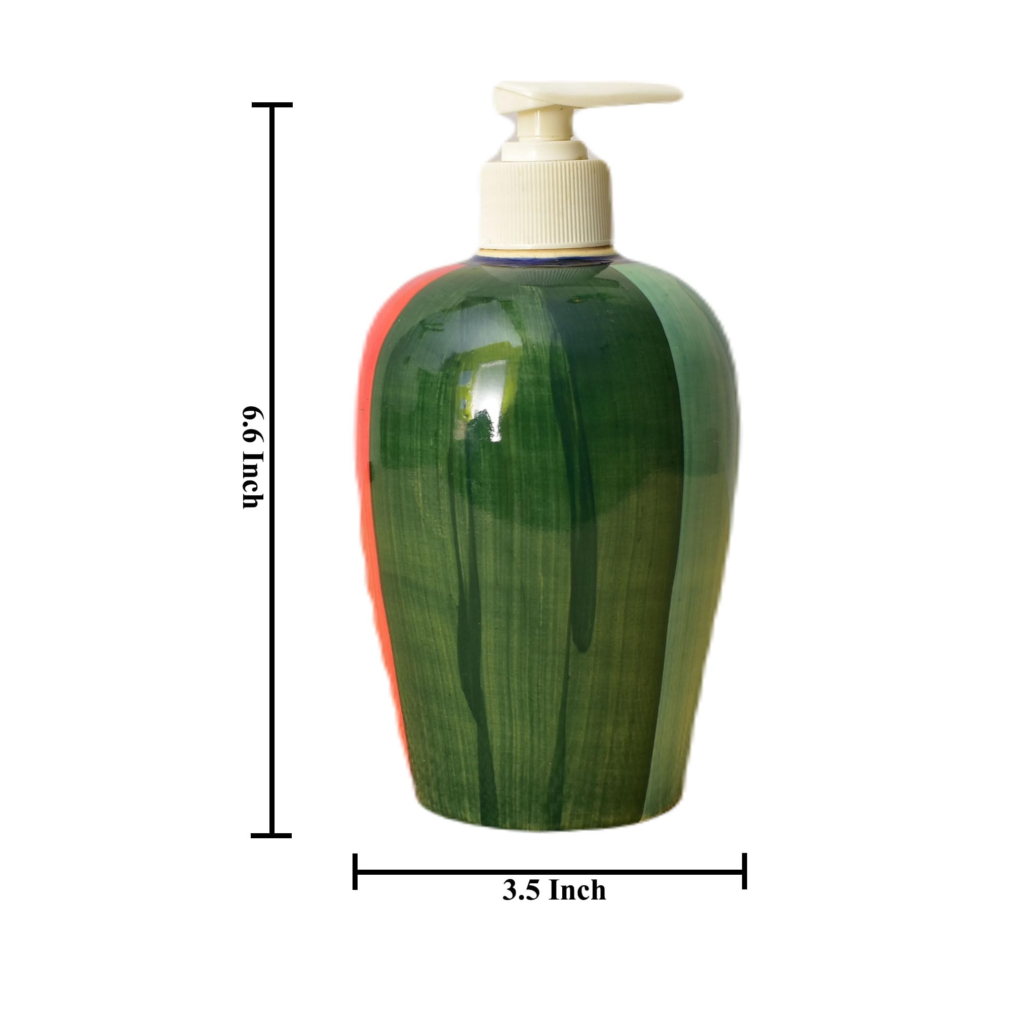 KunhaR Ceramic Long-Lasting Liquid Handwash Soap Dispenser for Bathroom | Handwash Bottle for Kitchen | Soap Dispenser for Wash Basin | Bathroom Accessories | 450 ml, 2 Pieces, Finch