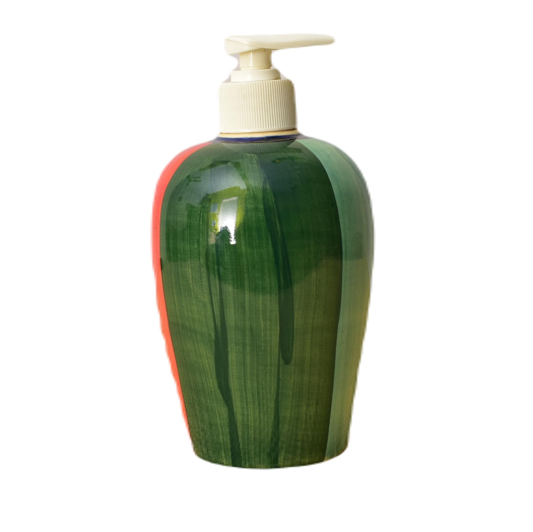 KunhaR Ceramic Long-Lasting Liquid Handwash Soap Dispenser for Bathroom | Handwash Bottle for Kitchen | Soap Dispenser for Wash Basin | Bathroom Accessories | 450 ml, 2 Pieces, Finch