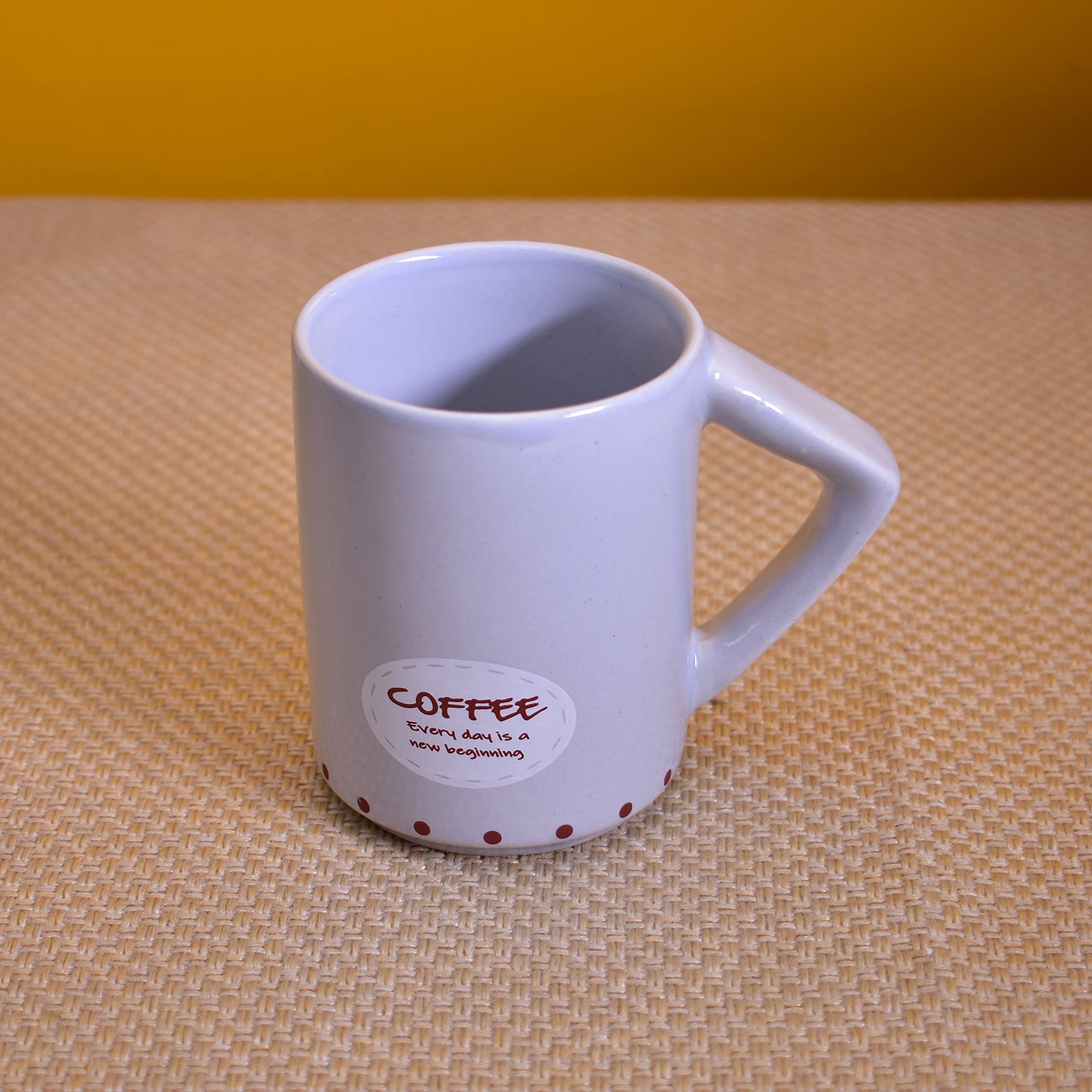 Kunhar Ceramic Tea Cups, Coffee Cups - 6 Pieces, Rock Blue, 200 Ml