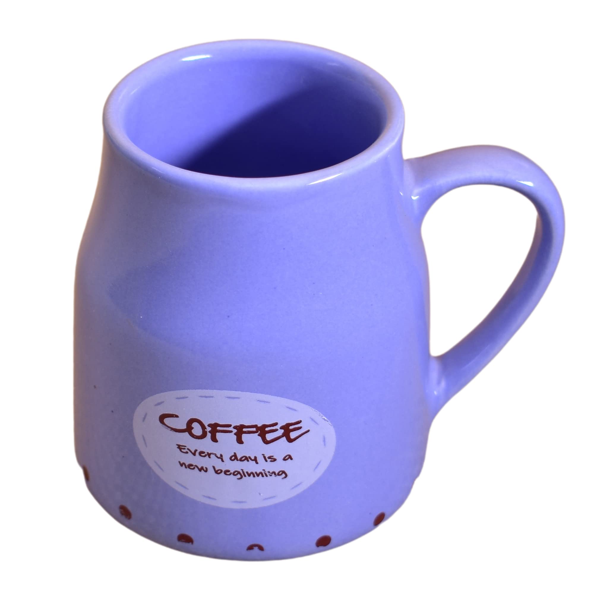 Kunhar Ceramic Tea Cups, Coffee Cups - 6 Pieces, Soft Blue, 160 Ml