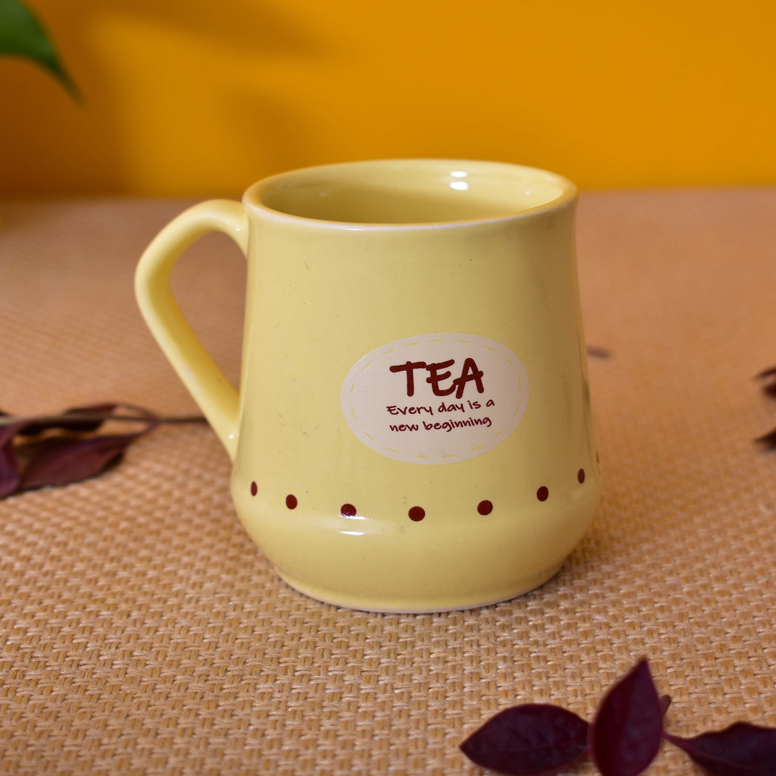 Kunhar Ceramic Coffee Mugs, Tea Cups - 6 Pieces, Multicolor, 180 ml