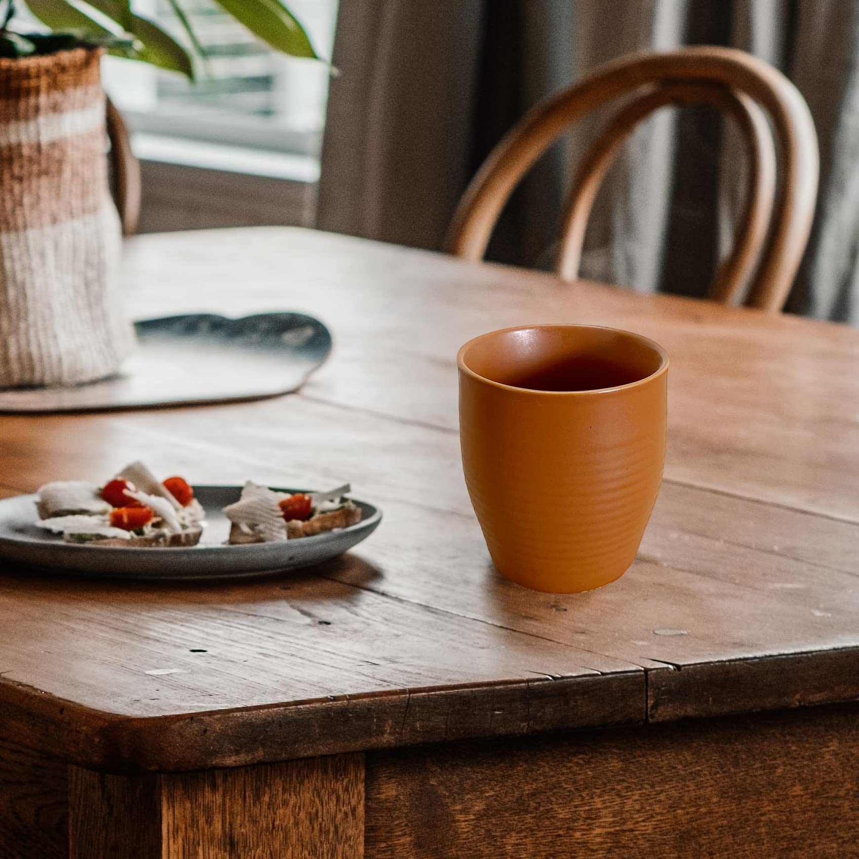 Kunhar Terracotta Clay Kullad Tea Cups Set & Chai Kullads Cup Set - 200 Ml, 6 Pieces, Brown