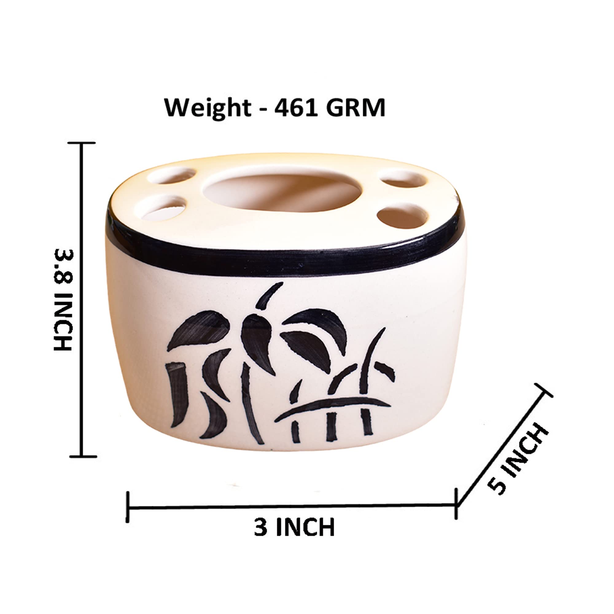 KunhaR Ceramic Toothbrush Holder Stand for Bathroom,2 Pieces, White Tree