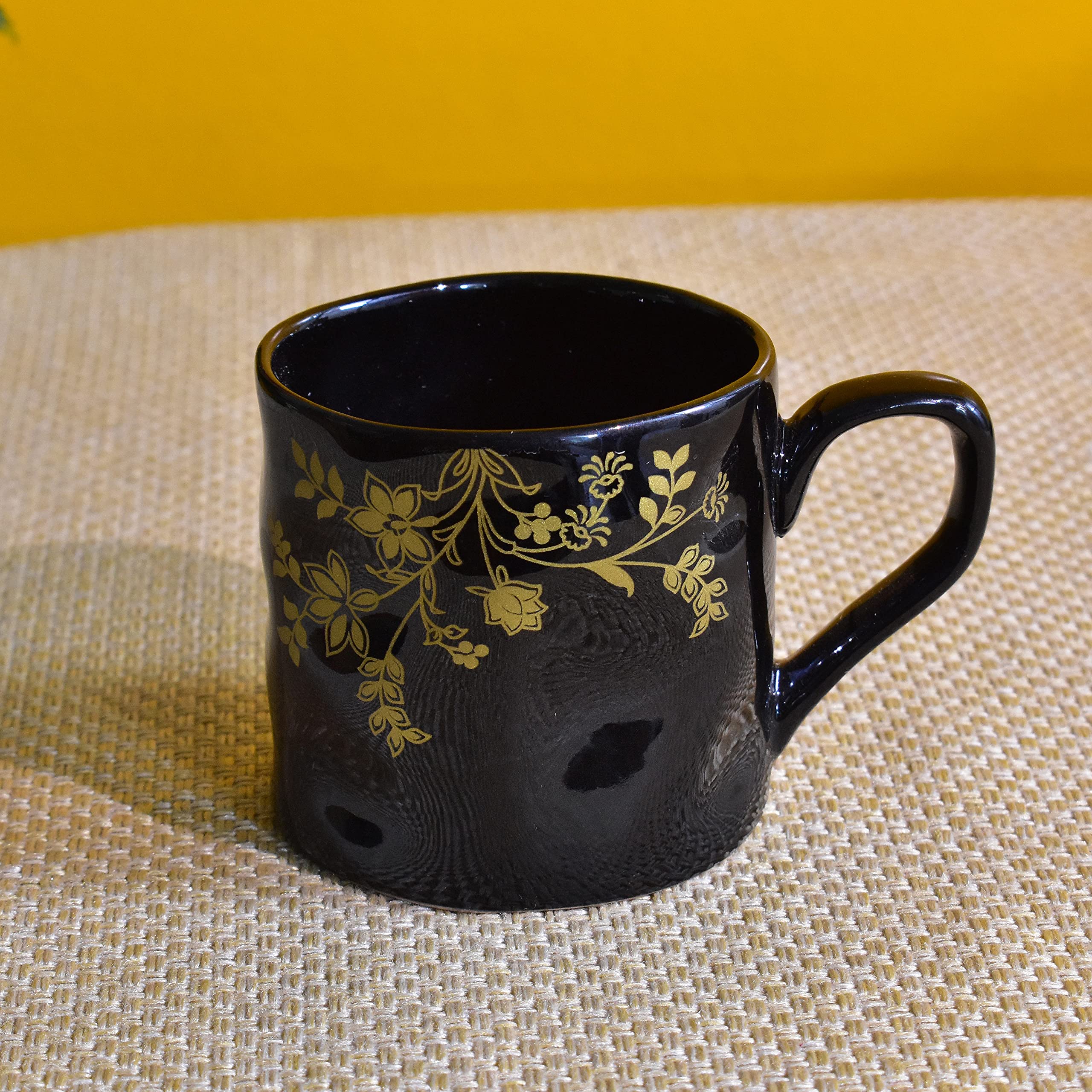 Kunhar Ceramic Tea Cups and Saucers (6 Cups 140 ML and 6 Saucers)