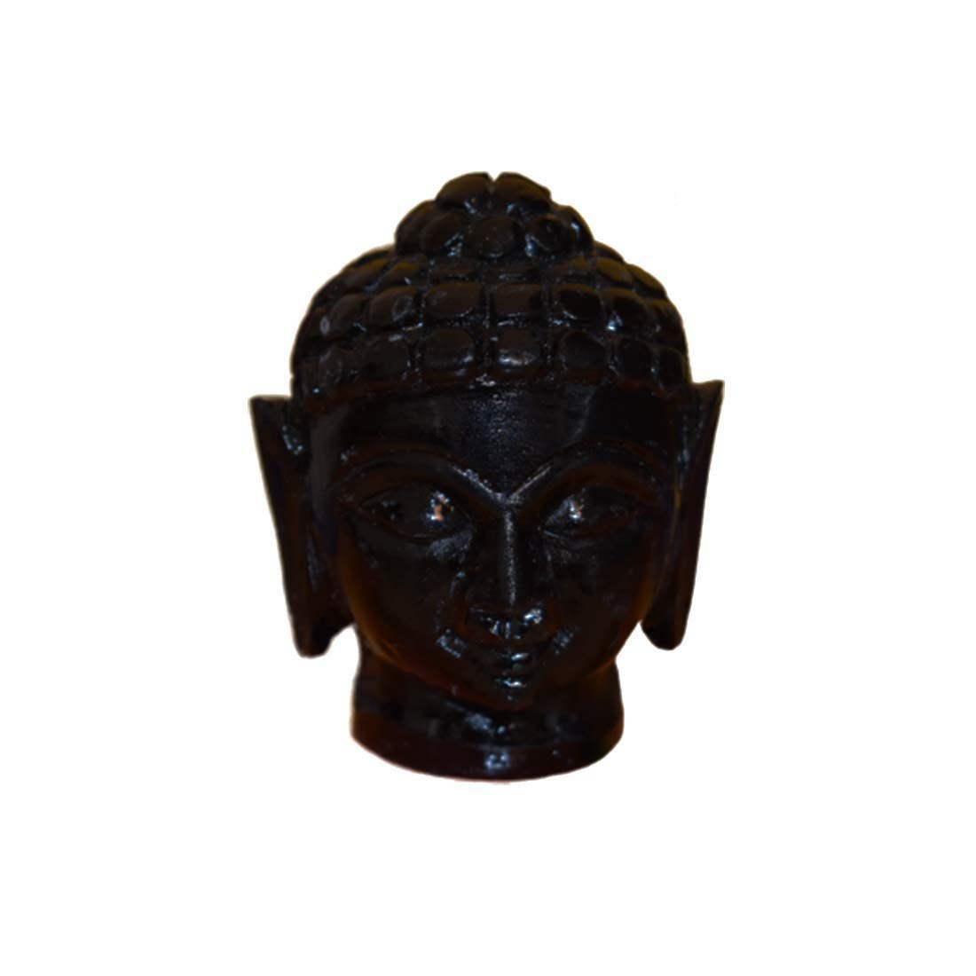 Kunhar Marble Buddha Head – 4 Inch (Black)