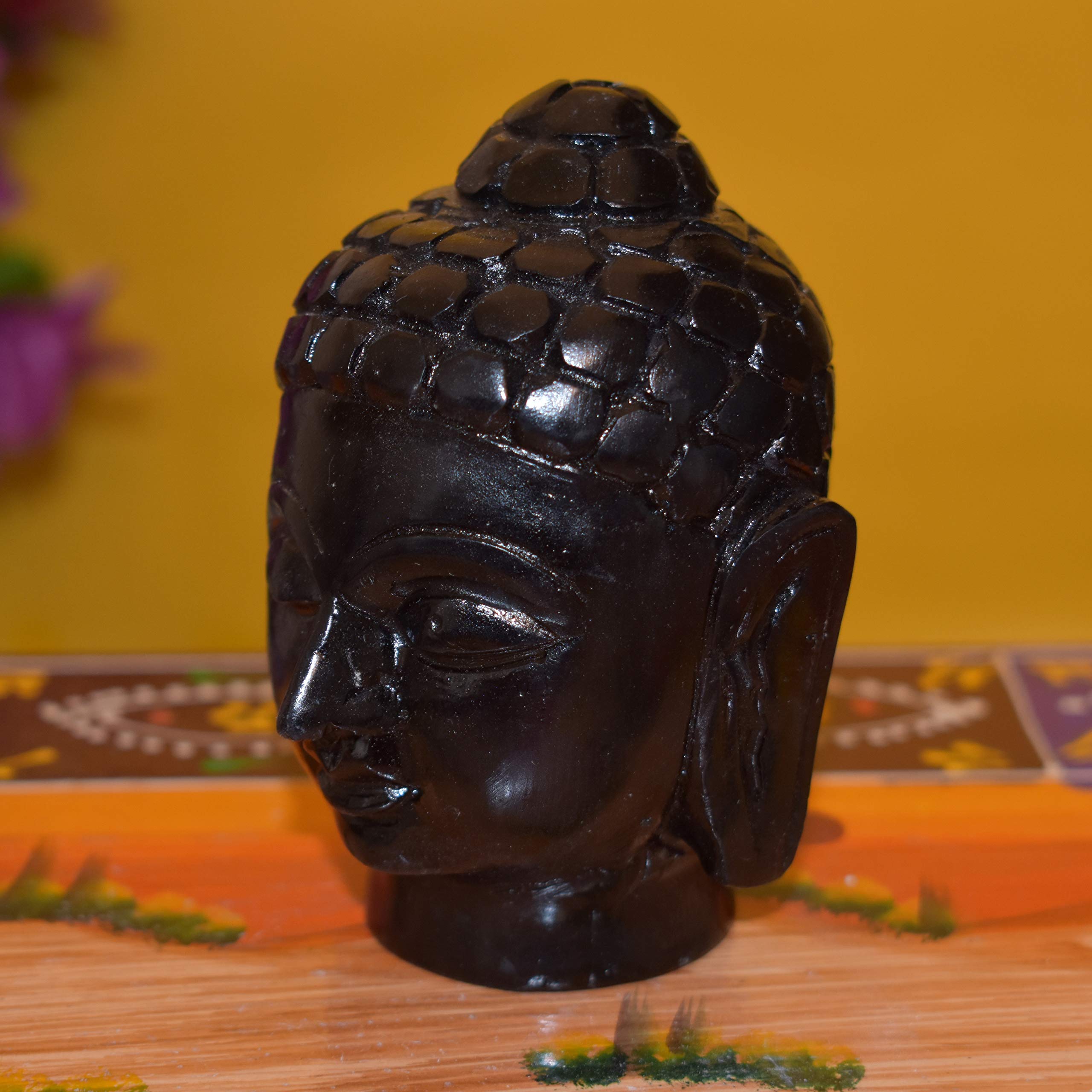 Kunhar Marble Buddha Head - Size 3 Inch