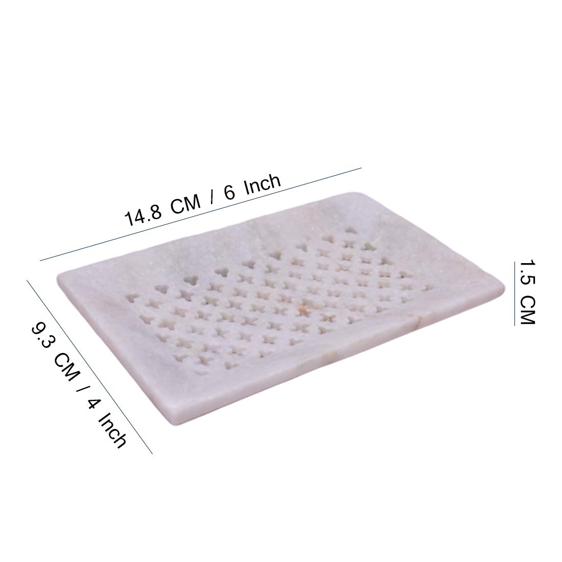 KunhaR Natural Marble Soap Dish Premium Handcrafted Holder for Bathroom, Tub & Wash Basin