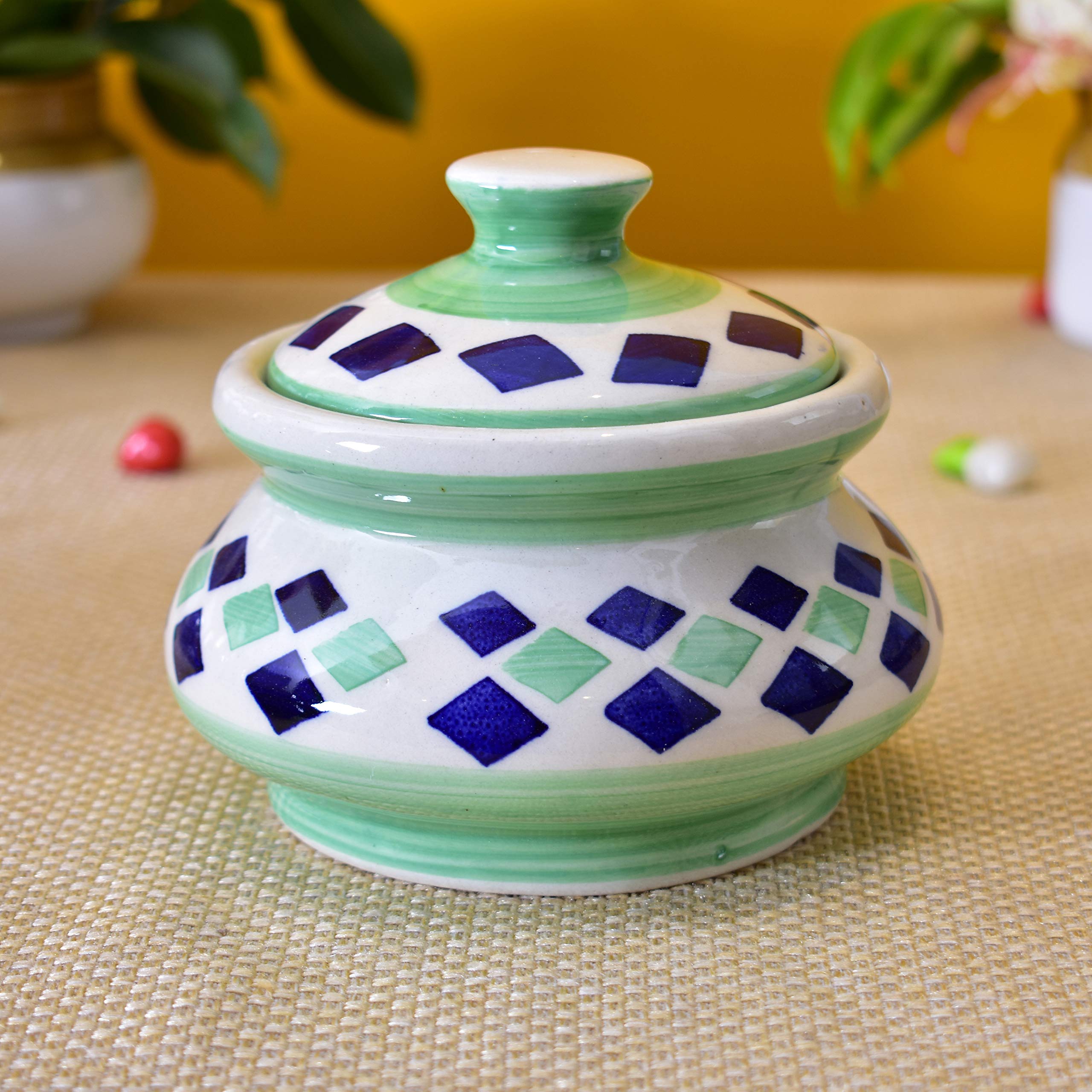 Kunhar Ceramic Handi 1200 Ml, Green