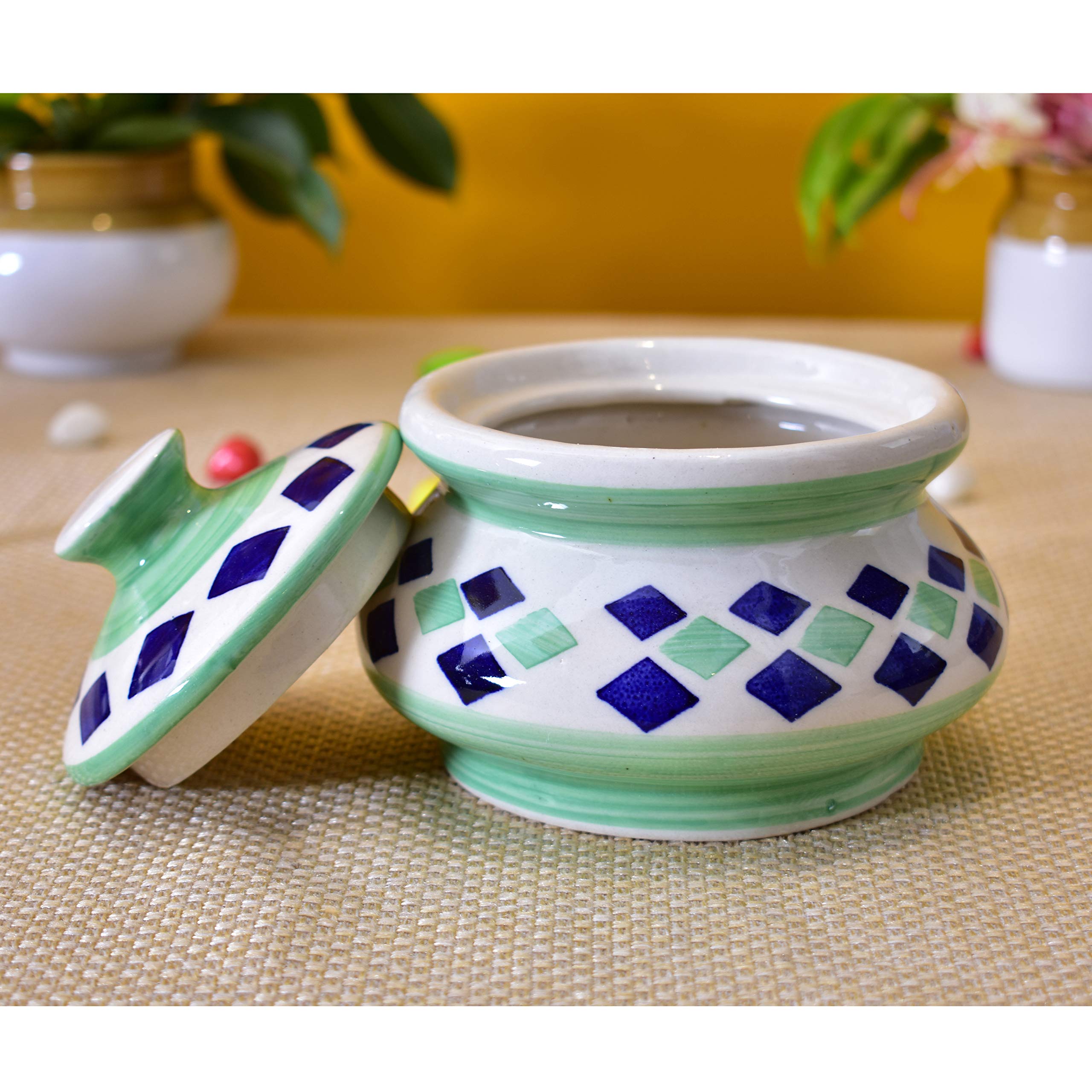 Kunhar Ceramic Handi 1200 Ml, Green