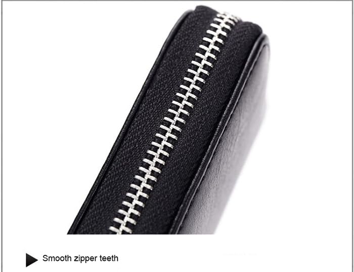 Kunhar Car Key Case, Universal PU Leather Key Fob Cover Case, Smart Car Key Holder Protection Bag with Holder Metal Hook and Keyring Zipper, 1 Piece, Brownish Red (C3)