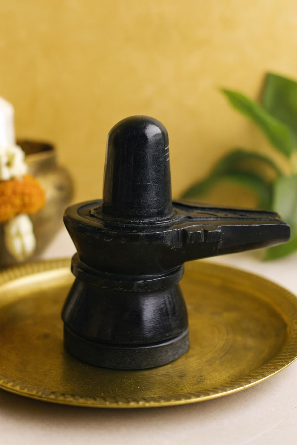 Kunhar 2.5 inch Black Marble Shivling/Lord Shiva Murti