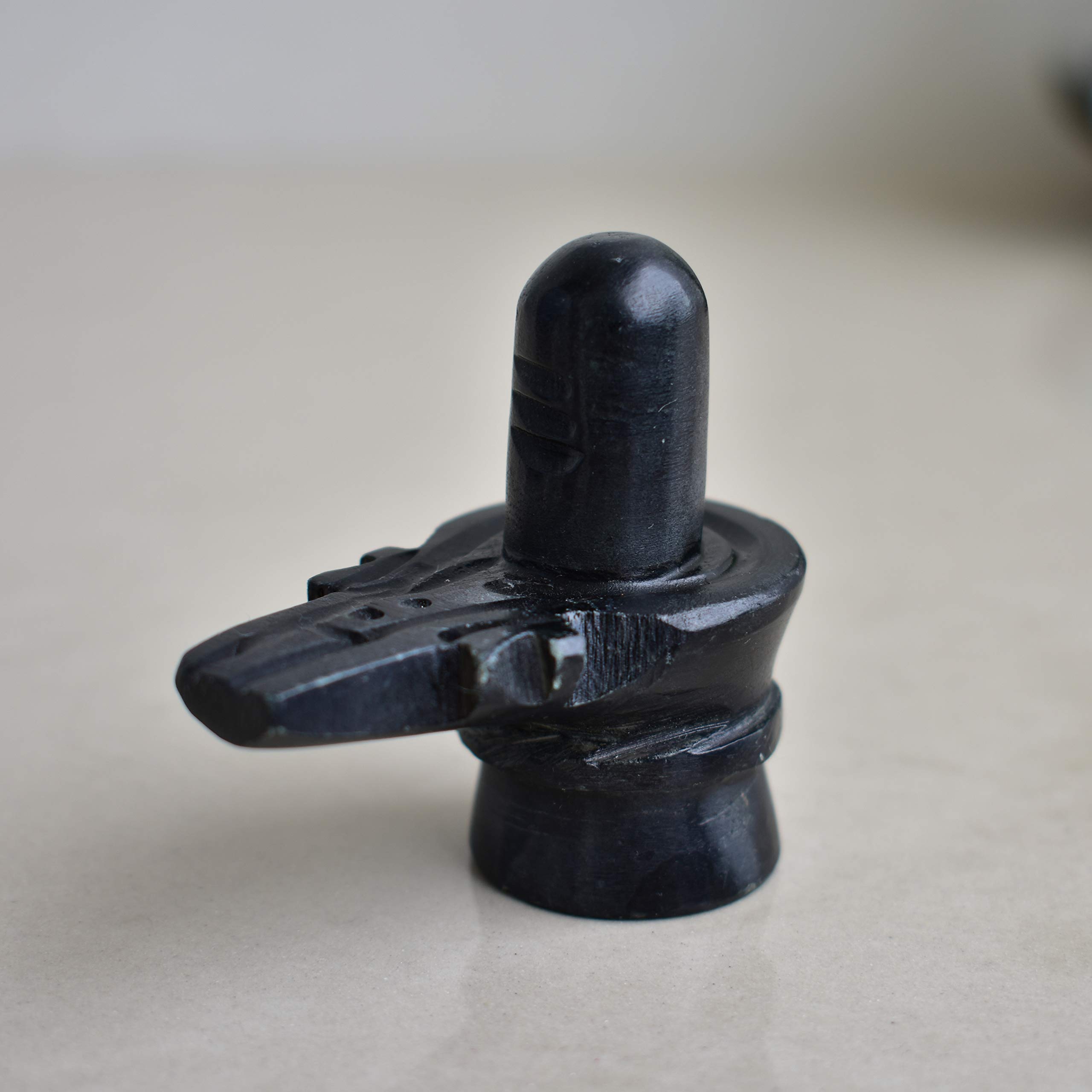 Kunhar 2.5 inch Black Marble Shivling/Lord Shiva Murti