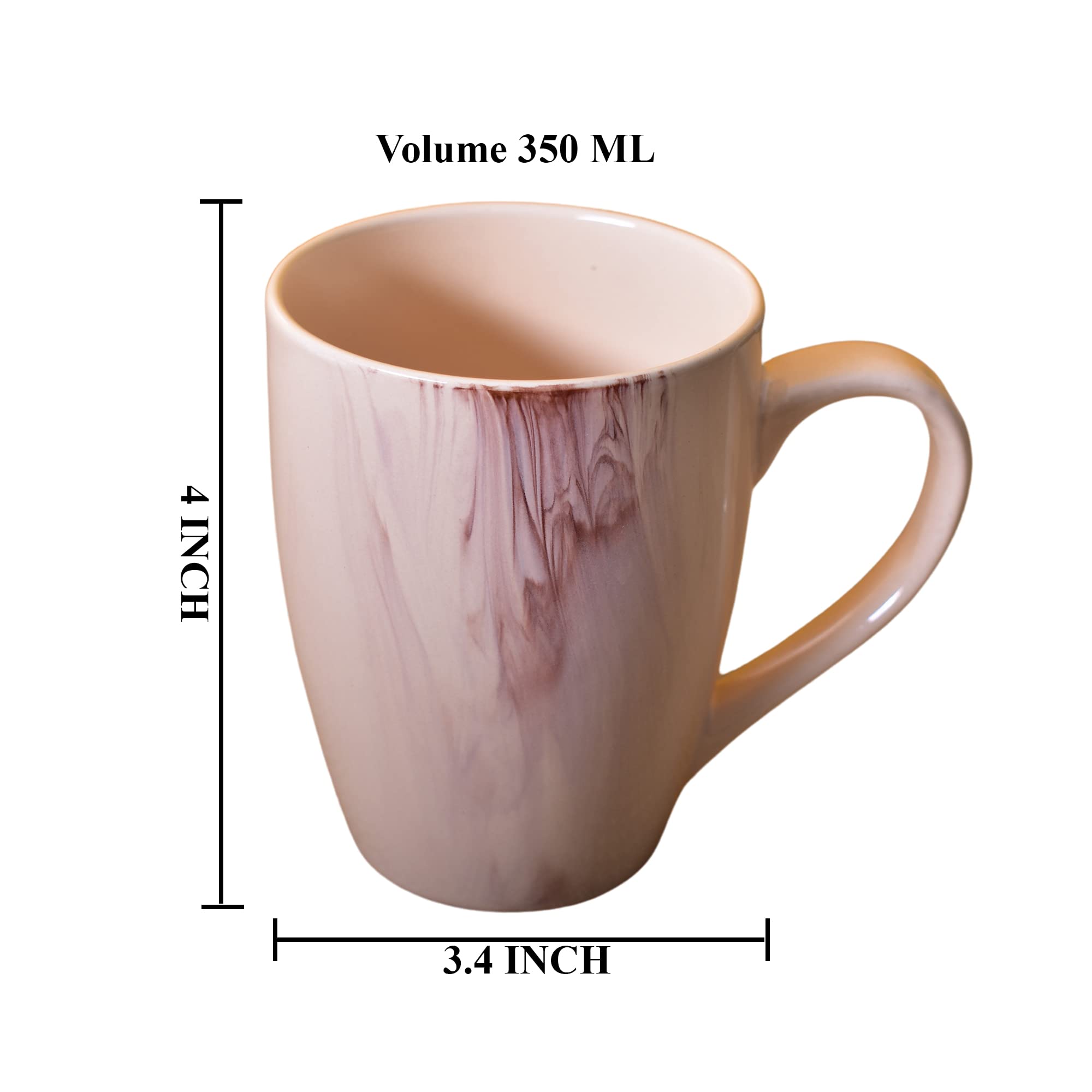 Kunhar Ceramic Milk Mug, Coffee Mug - 1 Piece, Cold Turkey, 350ml