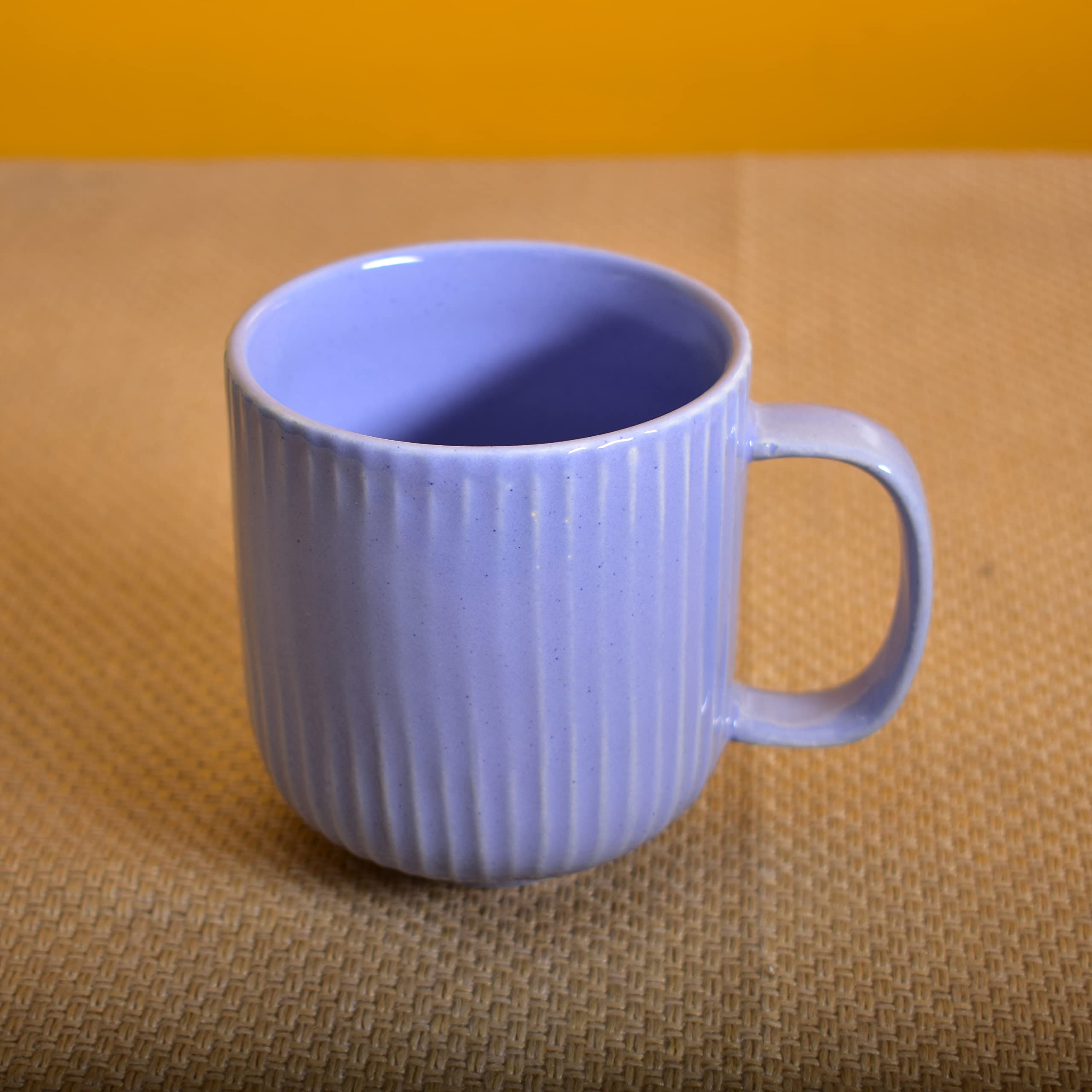 Kunhar Ceramic Milk Mug, Coffee Mug - 6 Pieces, Light Steel Blue, 300 ml