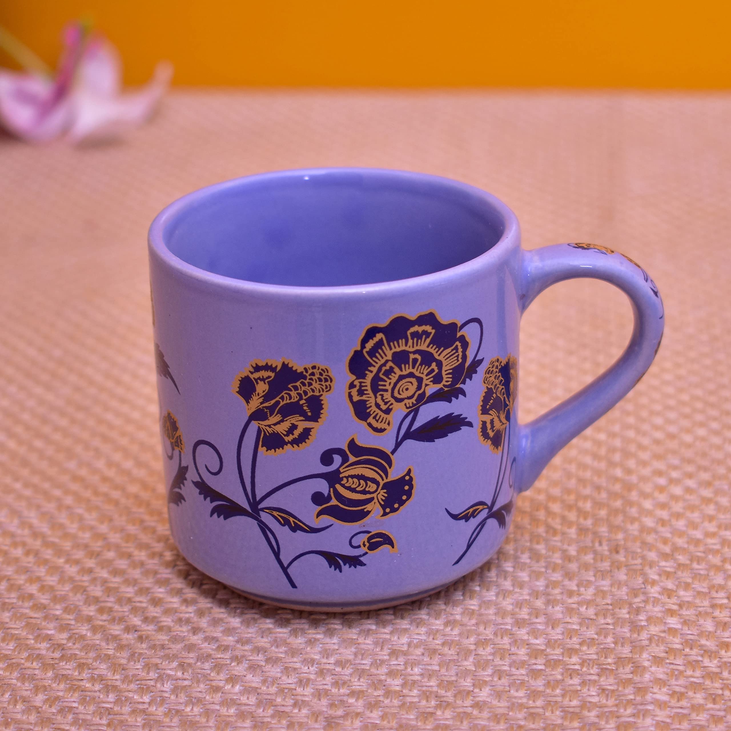 Kunhar Ceramic 6 Cups and 1 Kettle Tea Cup Set - Multicolor