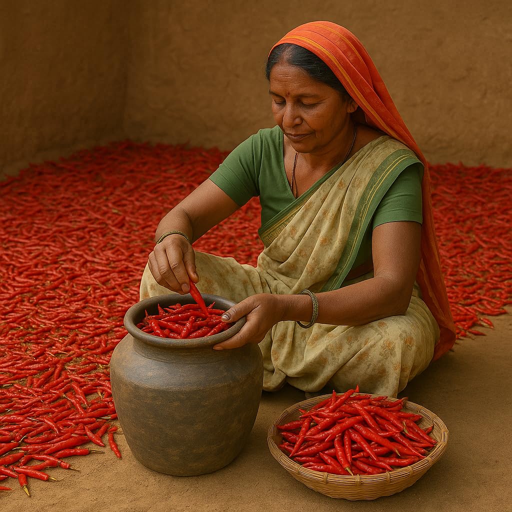 KunhaR Masala Extra Spicy Whole Red Chili – Sabut Teekhi Lal Mirch – (Pack of 1, 350g)