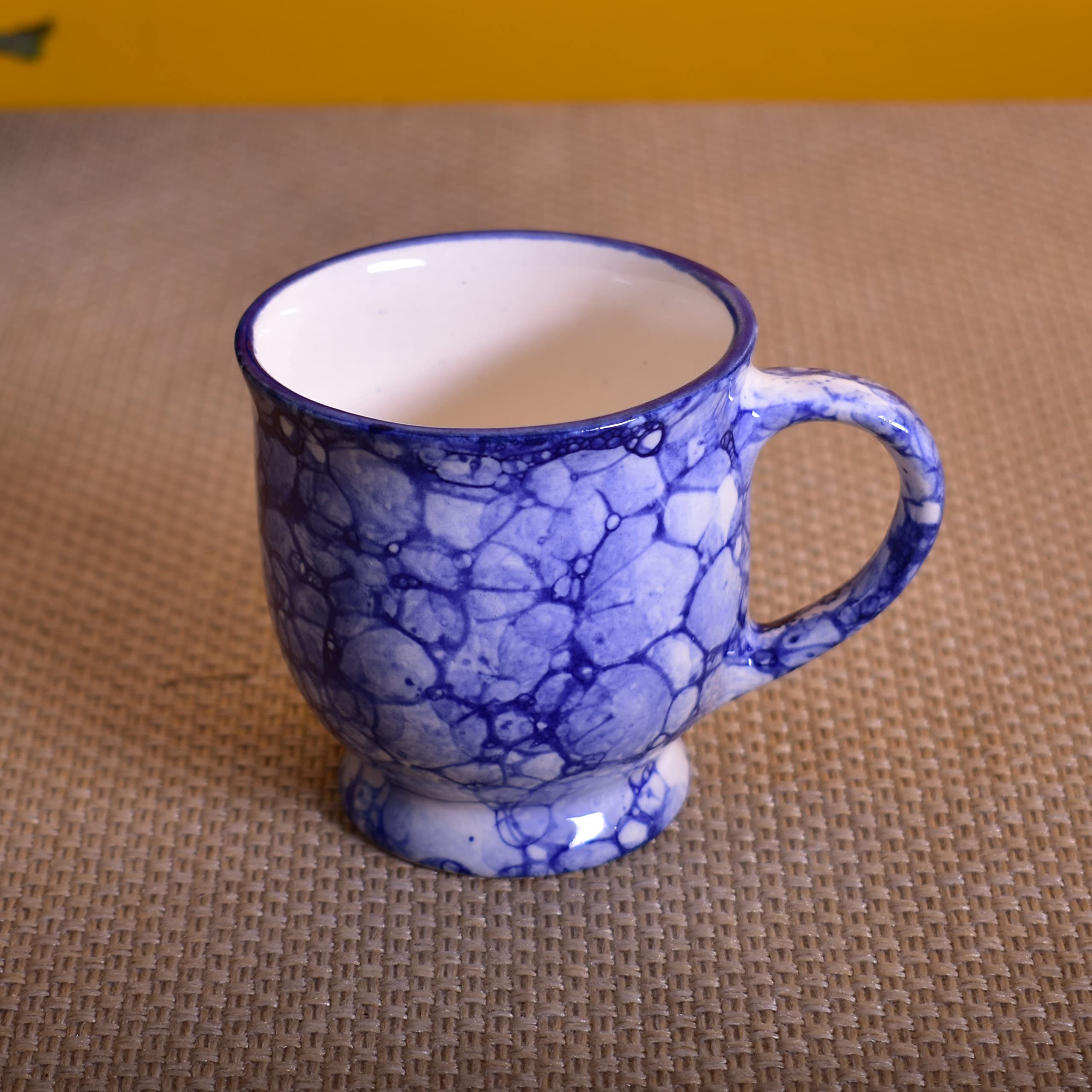Kunhar Ceramic Tea Cup - 200 Ml, 6 Pieces, Blue Luster
