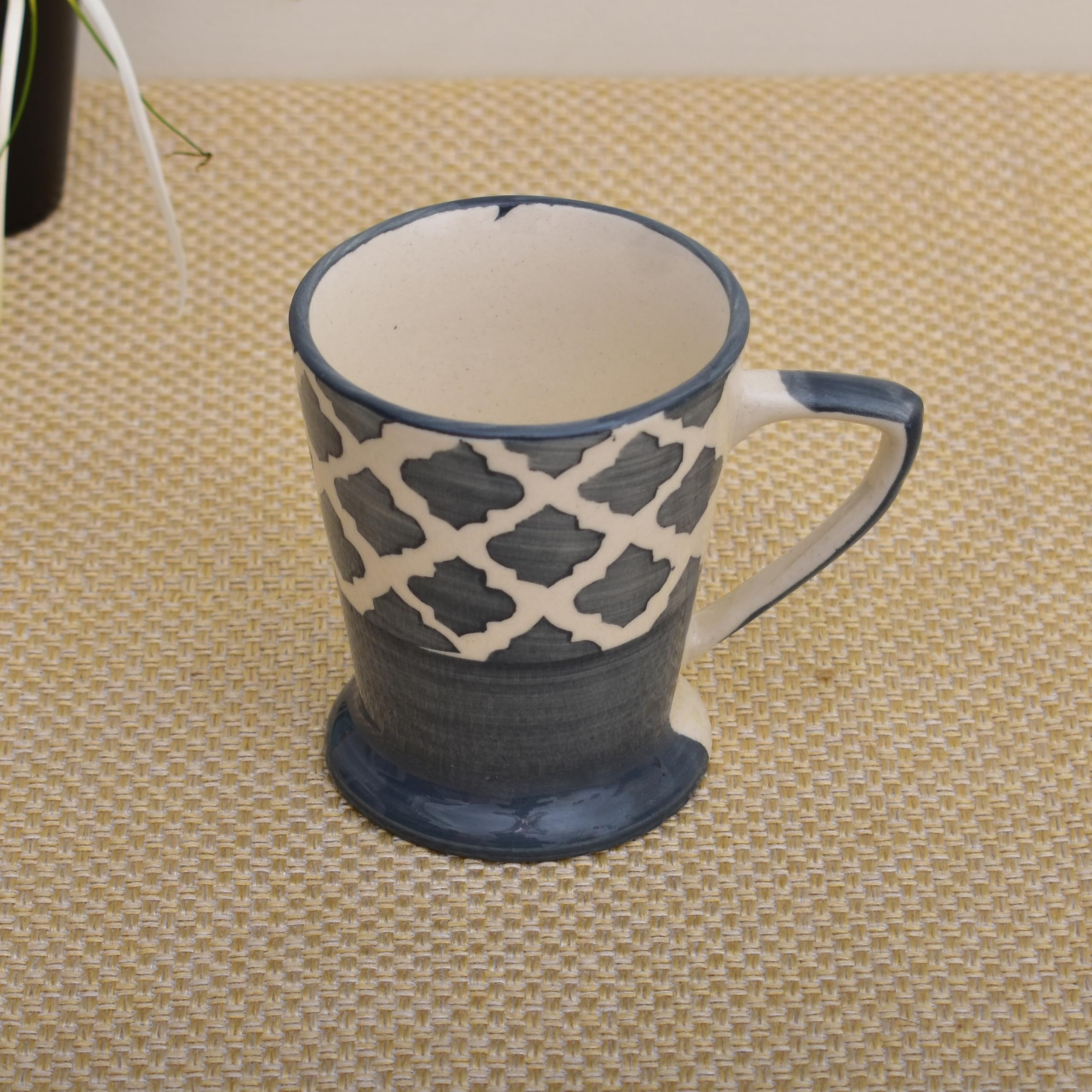 Kunhar Ceramic Tea Cup - 120 Ml, 4 Pieces, Grey (Cup-18)