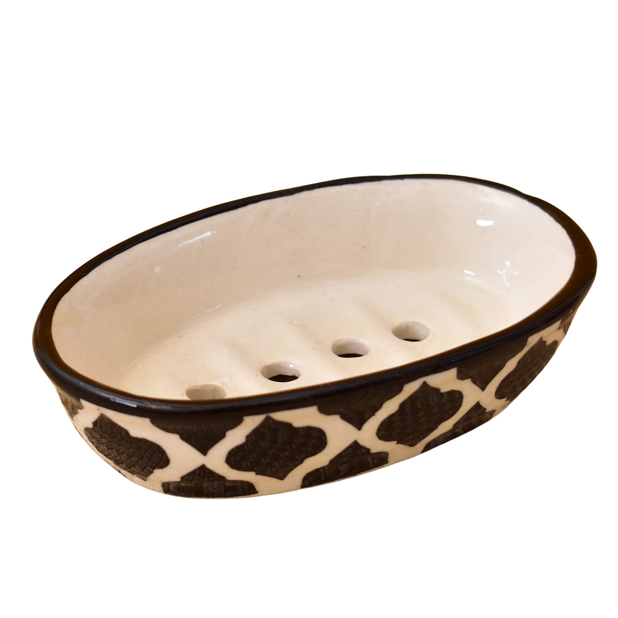 Kunhar Ceramic 2-Piece Bathroom Accessories Set (1 Soap Dish Holder and 1 Toothbrush Holder), Red Chidi