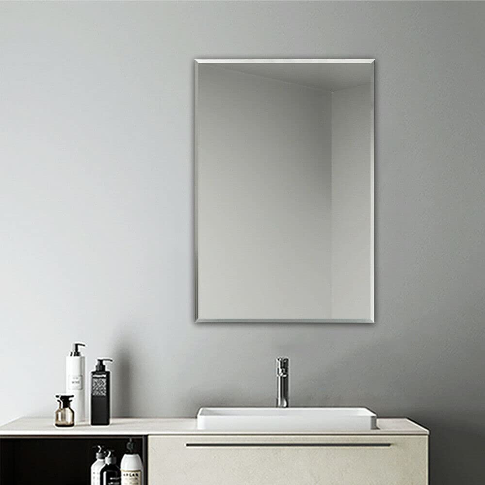 Kunhar Frameless Rectangular Wall Mirror, 12 X 18 Inch, 1 Piece