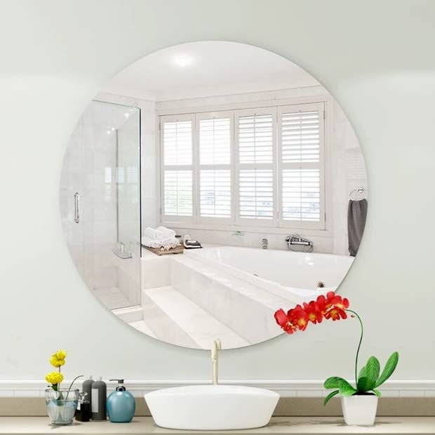 Kunhar Frameless Round Wall Mirror, 15 X 15 Inch, 1 Piece