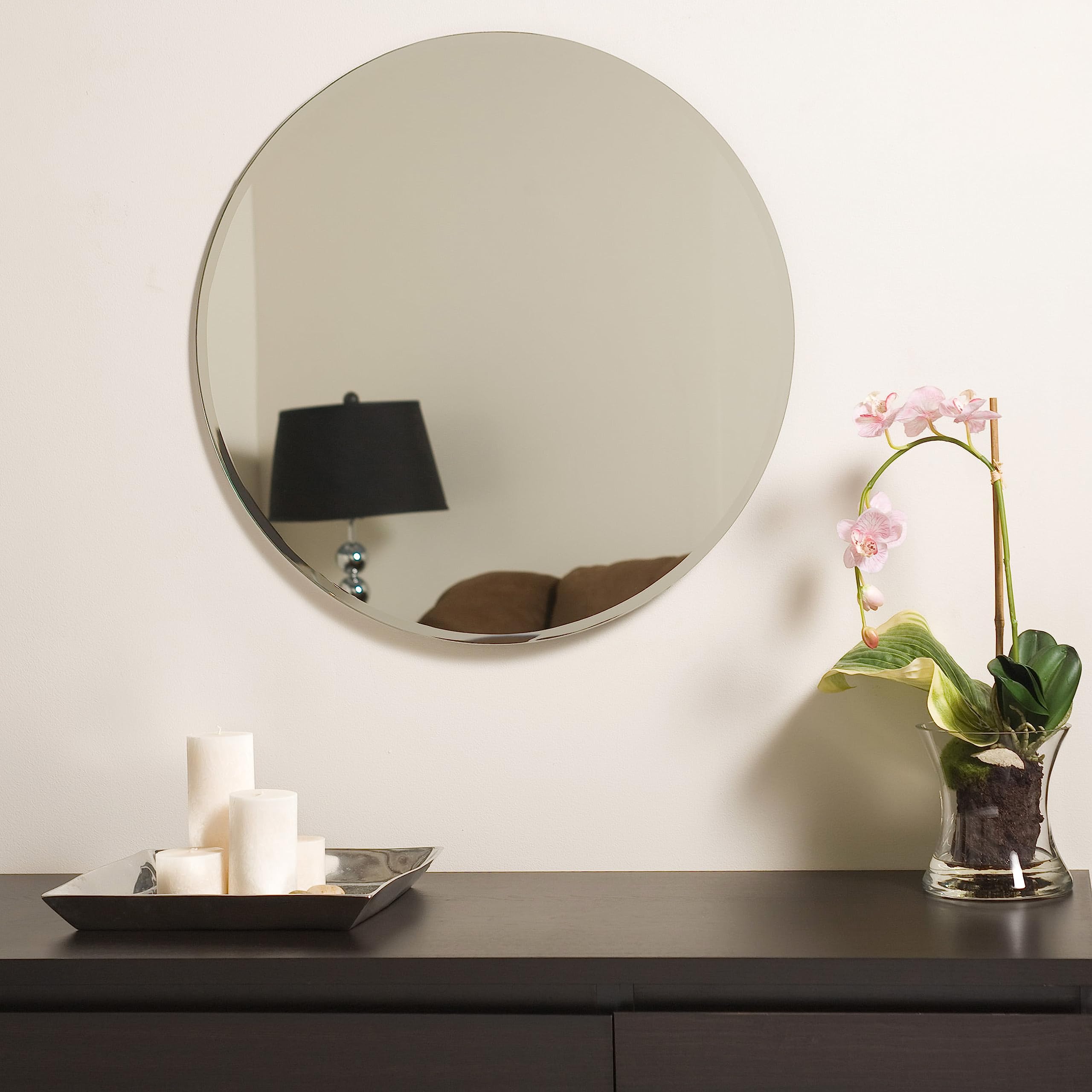 Kunhar Frameless Wall Mirror,12 X 12 Inch,Round (3 MM)