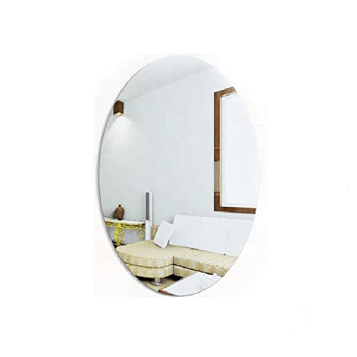Kunhar Frameless Oval Wall Mirror, 12 X 18 Inch, 1 Piece